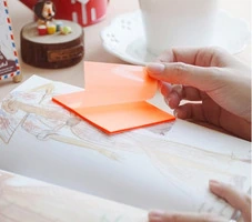 BLOCCHETTI MEMO ADESIVI  STICK'N TRASLUCIDI - mm 38X50 - 50 FOGLI X 2 - COLORE NEON -ARANCIO - 3