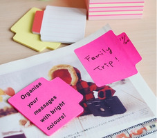 INDICIZZATORI NOTES PAGINE ADESIVI  STICK'N  - mm 70X70 - 50 FOGLI - COLORE NEON - ROSA - 5