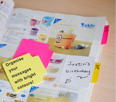 INDICIZZATORI NOTES PAGINE ADESIVI  STICK'N  - mm 70X70 - 50 FOGLI - BIANCO E GIALLO NEON - 5