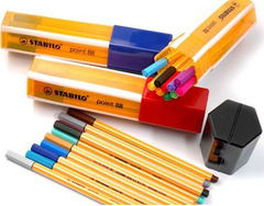 PENNE-PENNARELLI STABILO POINT 88 - BIG POINT BOX IN PLASTICA - 20 COLORI ASSORTITI