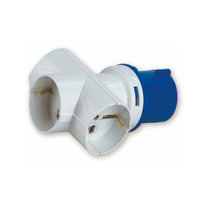 ADATTATORE INDUSTRIALE CON 3 PRESE SCHUKO