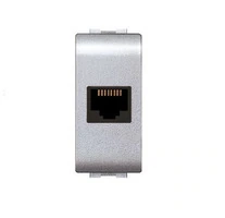 12 Pz- PRESA TELEFONO RJ11 PLUG6/4A GRIGIO