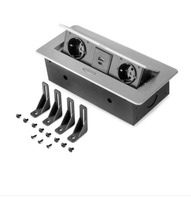 Multipresa per scrivania Nero-Bianco - Grigio - 4