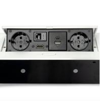 Multipresa Per Scrivania Nero-Bianco-Grigio - 5