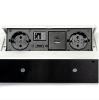 Multipresa Per Scrivania Nero-Bianco-Grigio - 5