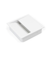 Passacavi Da Tavolo Quadrato 85 x 85 mm Da Incasso In Plastica Bianco