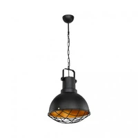 Lampada a sospensione Tonya  stile industriale nero