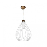 Lampada a sospensione ciondolo Umay metallo bianco