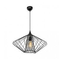 Lampada a sospensione Arona filo metallico nero