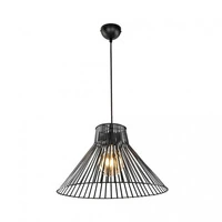 Lampada a sospensione Panama filo metallico nero