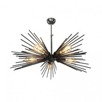 Lampada da soffitto a 5 luci Salem metallo nero