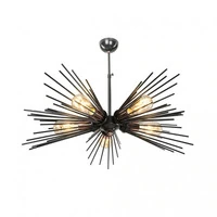 Lampada da soffitto a 5 luci Salem metallo nero