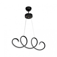 Lampada a sospensione LED Afra forma spirale nera