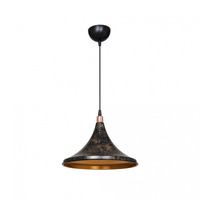 Lampada a sospensione Kalyon metallo nero oro