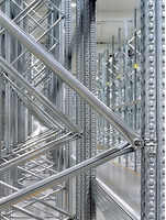 SCAFFALATURA INDUSTRIALE PORTAPALLET LUNGHEZZA 14,20 METRI , ALTEZZA 300 cm PROF.100 cm CON 2 LIVELL - 5