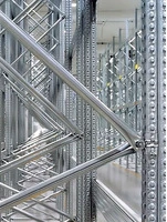 SCAFFALATURA INDUSTRIALE PORTAPALLET LUNGHEZZA 22,70 METRI , ALTEZZA 300 cm PROF.100 cm CON 2 LIVELL - 4