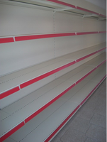 Scaffale negozio murale  L 101, H 250 , Prof.base e 1 ripiano  50 cm + 3 ripiani da 40 cm - 3