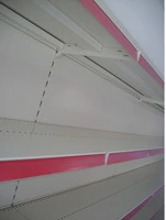 SCAFFALATURA MURALE COMPLETA LUNGHEZZA 410 CM , H 200 CM , PROF.50 CM , BASE + 5 RIPIANI - 2