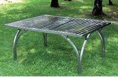 TAVOLO IN ACCIAIO INOX PIEGHEVOLE 8 POSTI