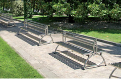 PANCA DOPPIA DA  1.26METRI  IN ACCIAIO  INOX