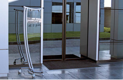 LAVAGNA MOBILE IN CRISTALLO IN ACCIAIO  INOX