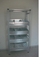 Scaffalatura per minuterie, completa, lunghezza 3 metri , altezza 2,00 mt, profondità 40 cm con 4 ri - 4