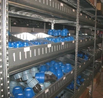 Scaffalatura per minuterie, completa, lunghezza 3,60 metri , altezza 2,00 mt, profondità 40 cm con 4 - 4