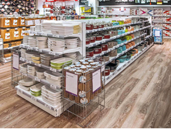 z MODULO CONTINUATIVO Scaffale gondola L 101, H 166 , Prof.40+40 CM, base + 3 ripiani - 4