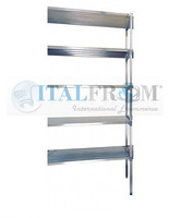 z MODULO CONTINUATIVO - Scaffalatura in acciaio INOX , H 250 cm , L 90 cm , PROF. 50 cm , con 5 ripi
