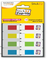 INDICATORI ADESIVI-  140 segnapagina 12 X 45 mm - COLORI NEON