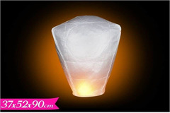 LANTERNA VOLANTE BIANCA H 90 CM CONF. 6 PZ