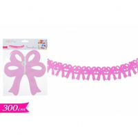 FESTONE FIOCCO ROSA  LUNGHEZZA 3MT