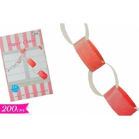 FESTONE AD ANELLI ROSSO  LUNGHEZZA 2MT