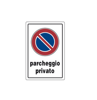 TARGA 'PARCHEGGIO PRIVATO' PVC MIS. 30X20