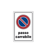 TARGA 'PASSO CARRABILE' PVC MIS. 30X20