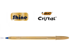 PENNE BIC CRISTAL SHINE BLU GOLD CONF. 20 PEZZI