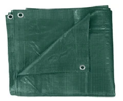 TELONE DI COPERTURA IMPERMEABILE VERDE IN POLIETILENE ITALFROM C/OCCHIOLI MT 3X4