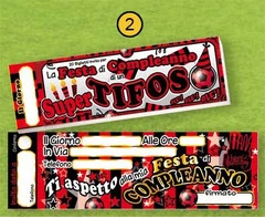 CONF. 20 BIGLIETTI INVITI COMPLEANNO MILAN ROSSONERO