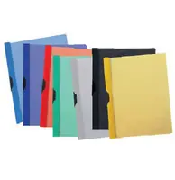 CARTELLE PORTATESINA PPL CON CLIP IN METALLO A4 NERO CONF. 5 PEZZI