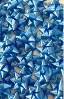 COCCARDE STELLE DIAMANT OPACHE SPESSORE NASTRO MM 14 COLORE BLU ROYAL CONF. 100 PEZZI