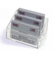 PORTABIGLIETTI DA VISITA 3 SCOMPARTI IN ACRILICO TRASPARENTE