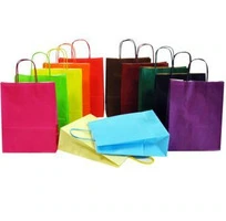 BUSTE SHOPPERS MANICO TORCIGLIONE COLORI MISTI  cm 36x12x41 -  Conf. 25 pz