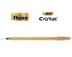 PENNE BIC CRISTAL SHINE BLU GOLD CONF. 20 PEZZI