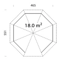 Gazebo da Giardino in Legno Lamellare d'Abete Nordico - cm 465(diametro) - Italfromgiard3 - 2