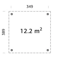 Gazebo da Giardino in Legno Lamellare d'Abete Nordico - cm 350X350cm - Italfromgiard5 - 4