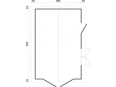 Garage in Legno d' Abete Nordico(44mm) - cm 380X570cm - ITALFROM19 - 2