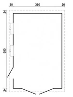 Garage in Legno d' Abete Nordico(44mm) - cm 380x570 cm - ITALFROM29 - 2