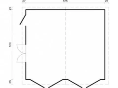 Garage in Legno d' Abete Nordico(44mm) - cm 595x530 cm - ITALFROM35 - 2