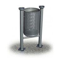 CESTONE IN LAMIERA FORATA ZINCATO E VERNICIATO