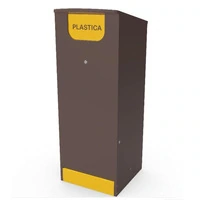 Cestino Singolo100 L In Plastica Con targa Colorata - 2